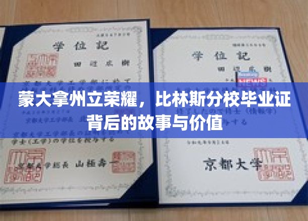 蒙大拿荣耀，探寻比林斯分校毕业证的传奇内涵与珍贵价值